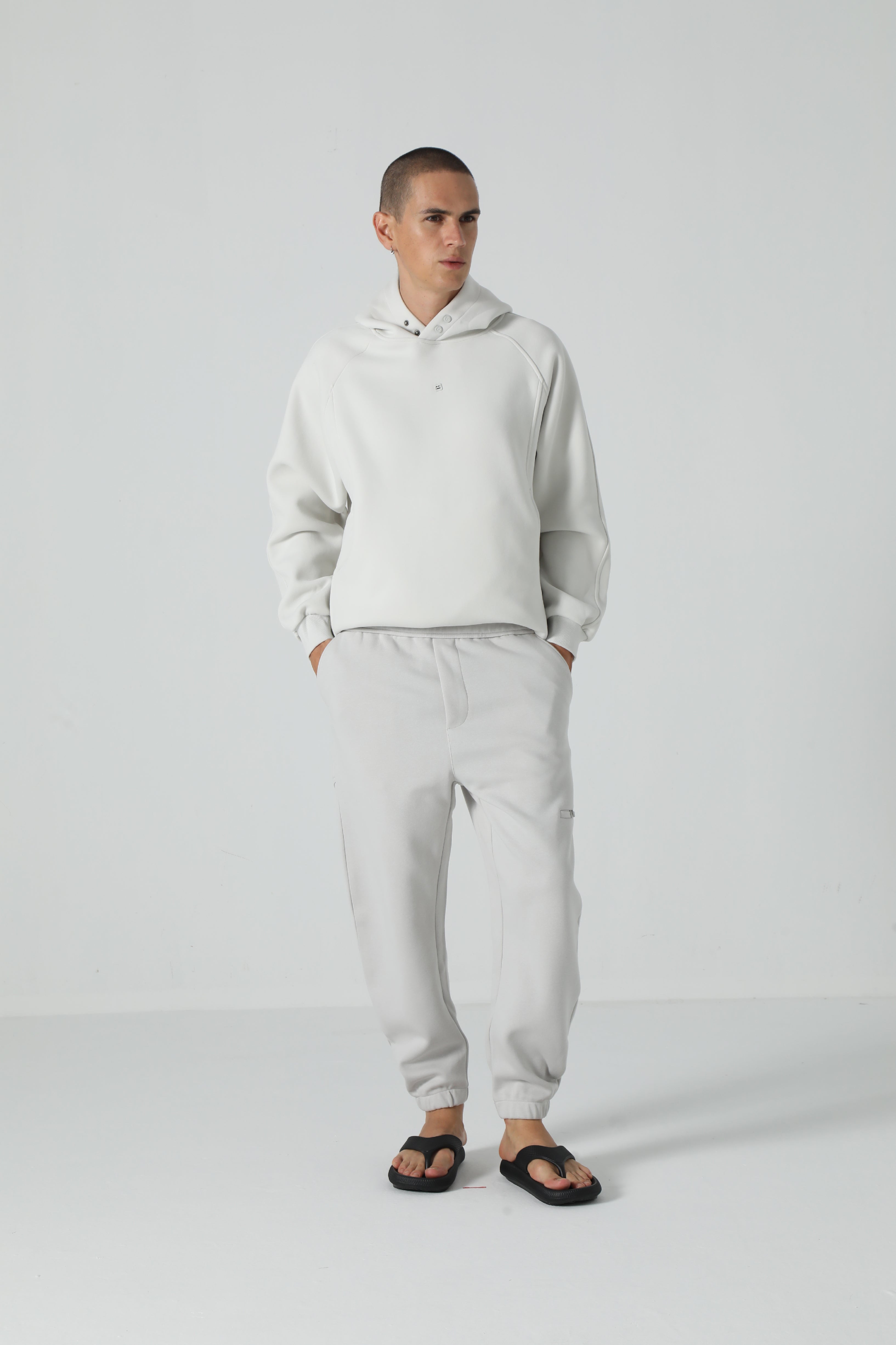 Elastic-Hem Cotton Joggers