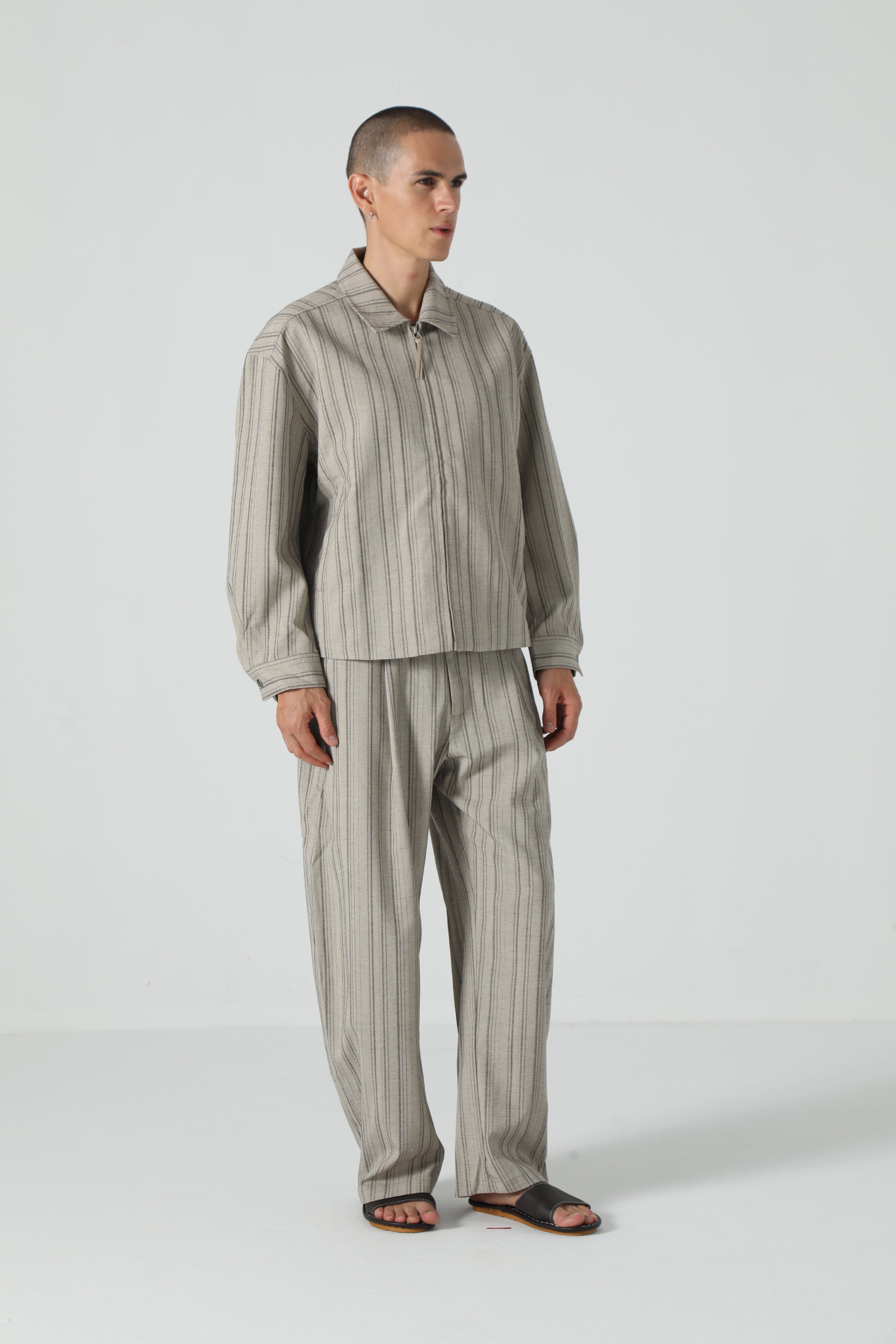 Zip-Through Textured Overshirt