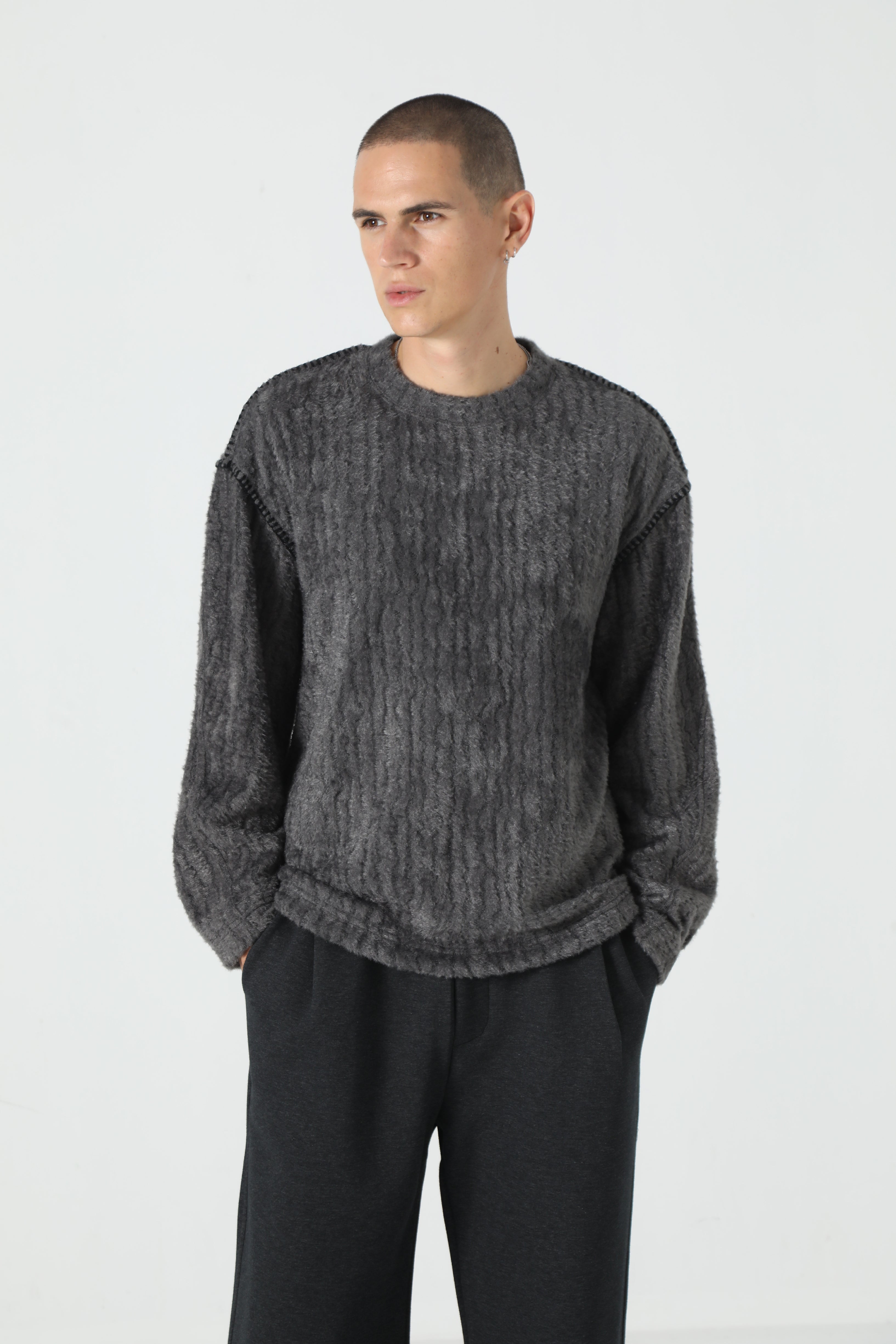 Textured Knit Sweater